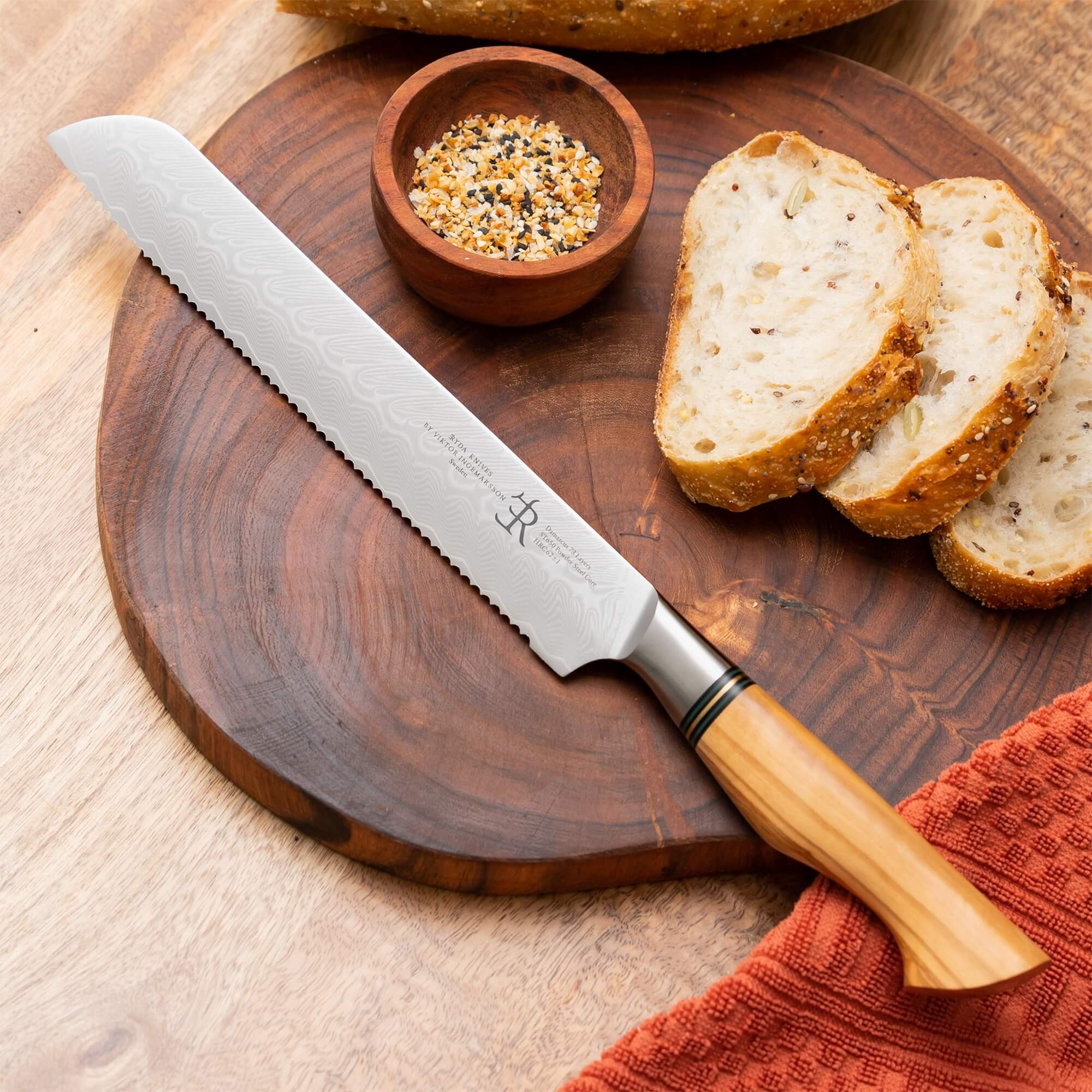 Ryda Knives ST650 Powder Steel 3 Pc Chef Utility Bread Knife Set