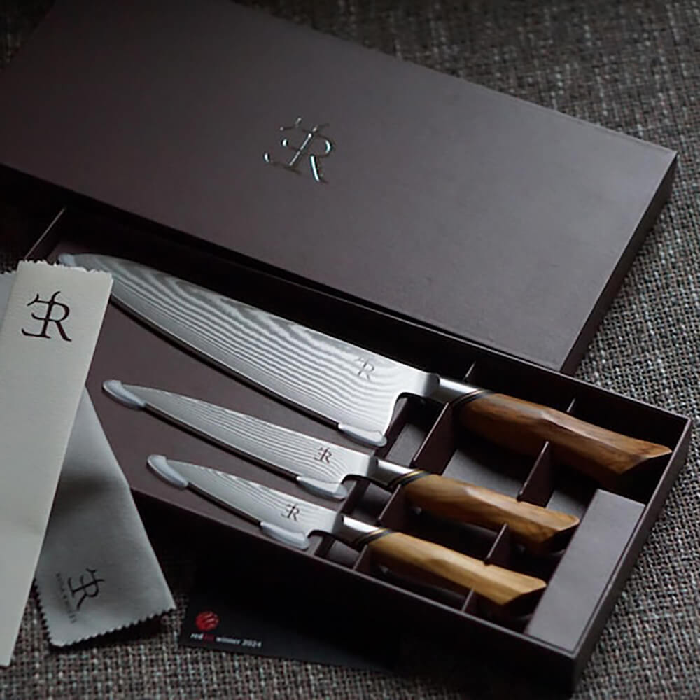 Ryda Knives A73 3 Pc Chef Utility Paring Knife Set